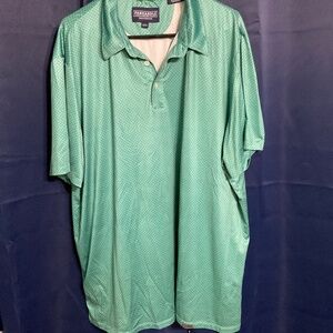 Panhandle  golf shirt green diamond pattern size 2xl